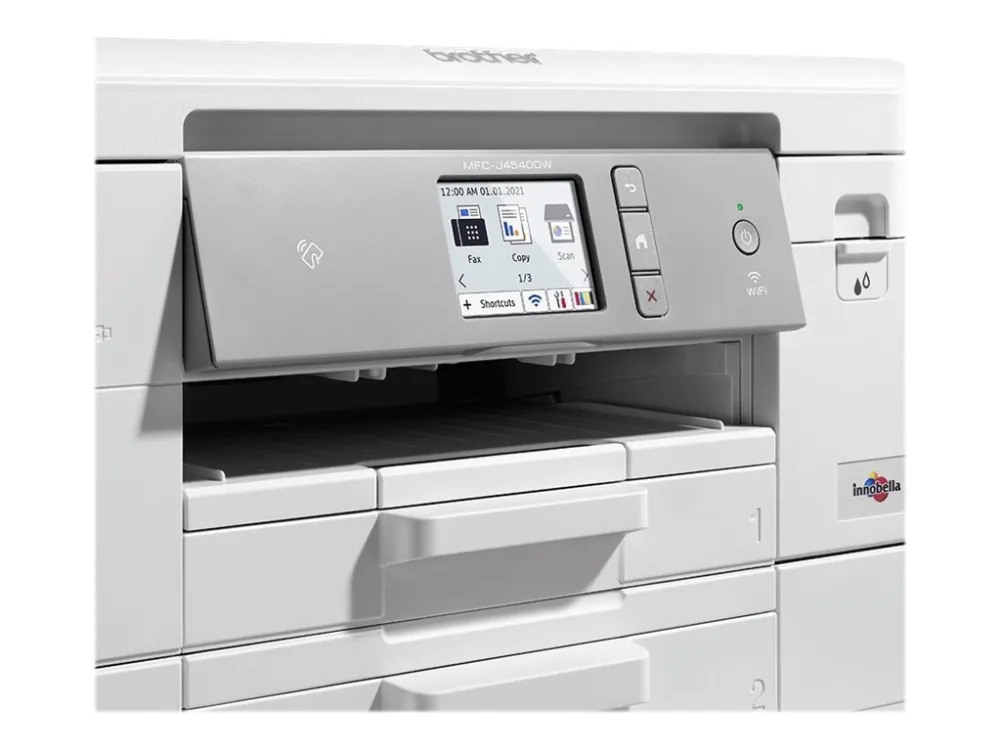 Brother MFC-J4540DW - Multifunktionsprinter - farve - blækprinter - A4 (210 x 297 mm) (original) - A4/Legal (medie) - op til 13 spm (kopiering) - op til 20 spm (udskriver) - 150 ark - 14.4 Kbps - USB 2.0, LAN, Wi-Fi(n), NFC