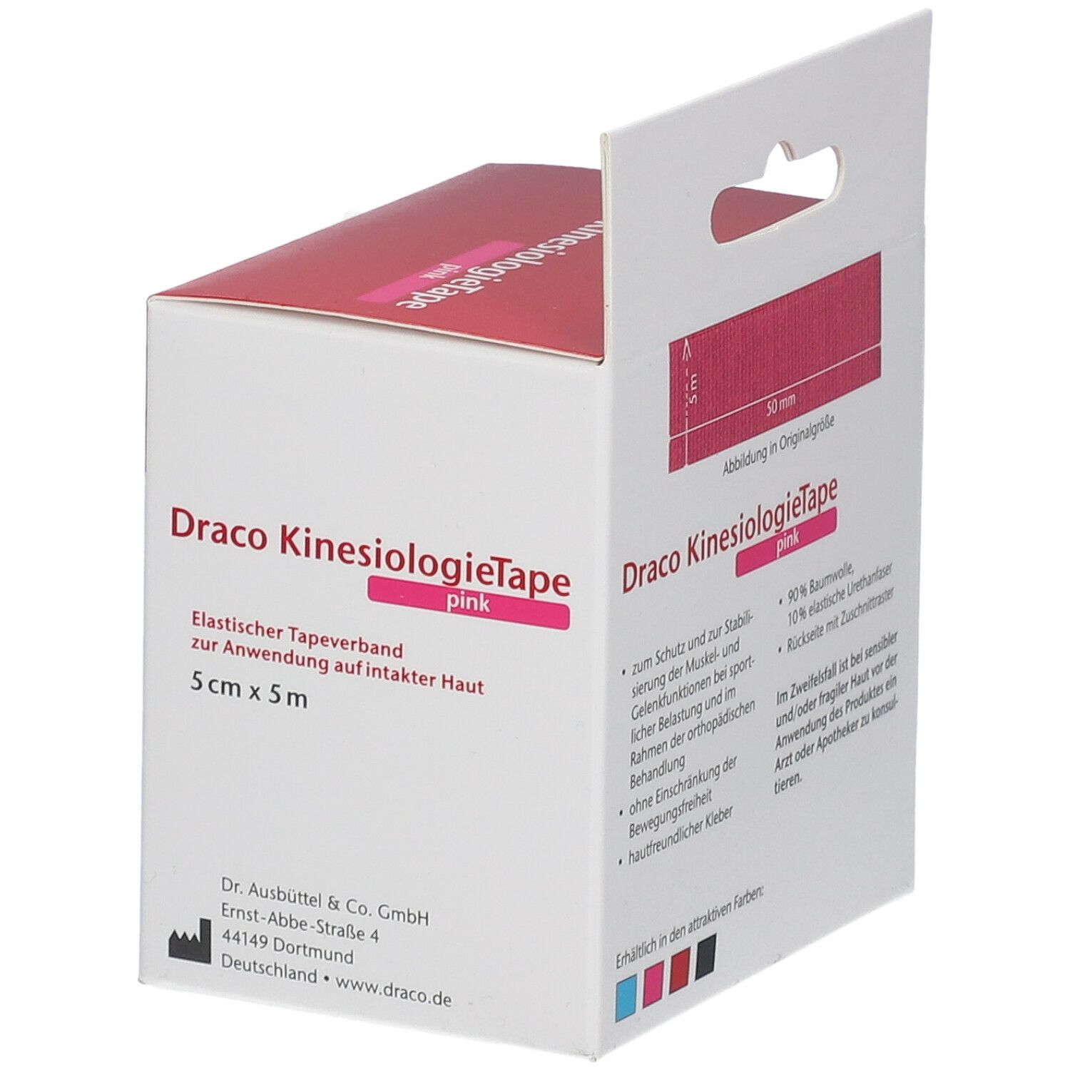 Draco KinesiologieTape 5 x 5 cm Türkis