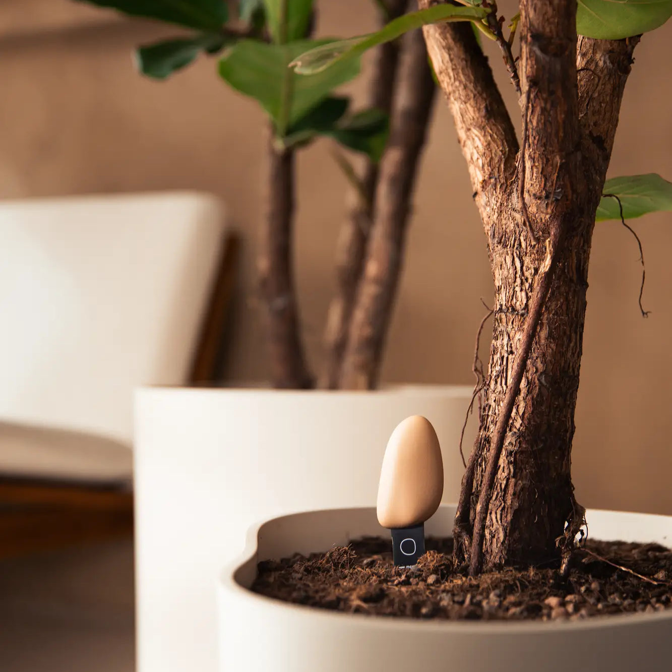 Elho Smart Pebble - Bruin - L 5 x B  x H 17 cm - Binnen