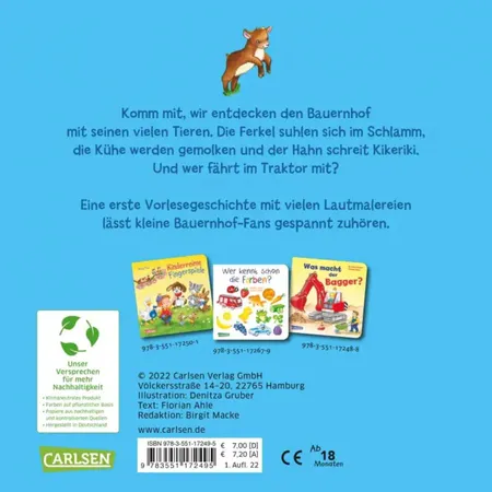 Carlsen Verlag Mein erstes Bauernhofbuch von Florian Ahle, Denitza Gruber