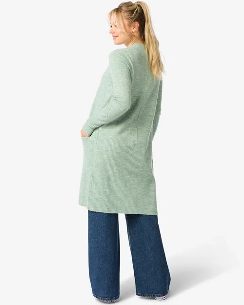 gilet maillé Lana pour femmes vert clair