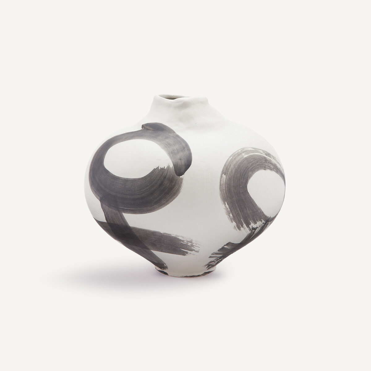 OTTO STUDIO PARA AM.PM<br>Vaso de cerâmica fosca, 19,5 cm de altura, acabamento escovado