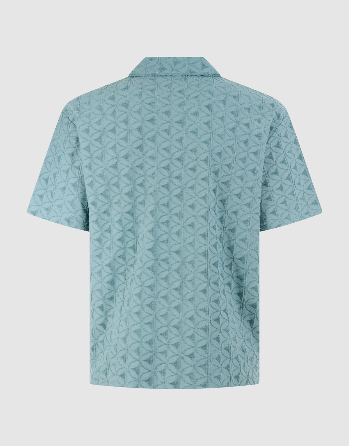 Logo Towelling Overhemd Turquoise