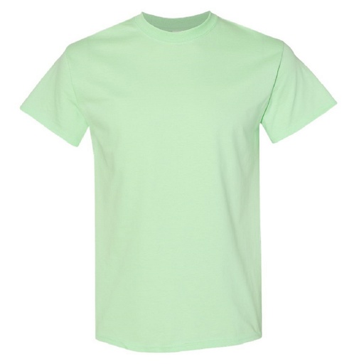 Camiseta básica de manga curta Gildan Heavy Cotton, 100% algodão grosso.