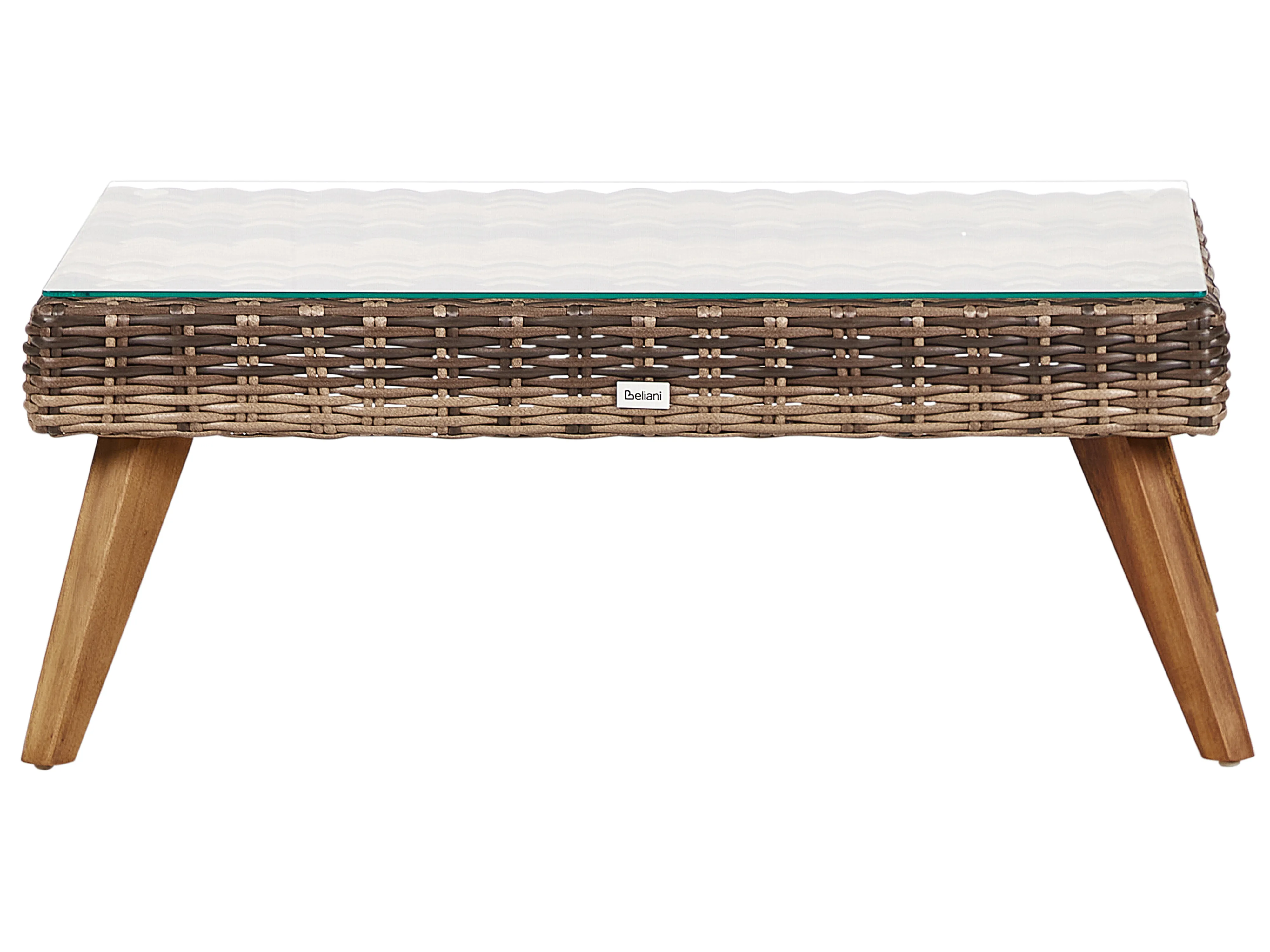 Loungeset met tafel 4-zits VITTORIA PE rotan Olijfgroen