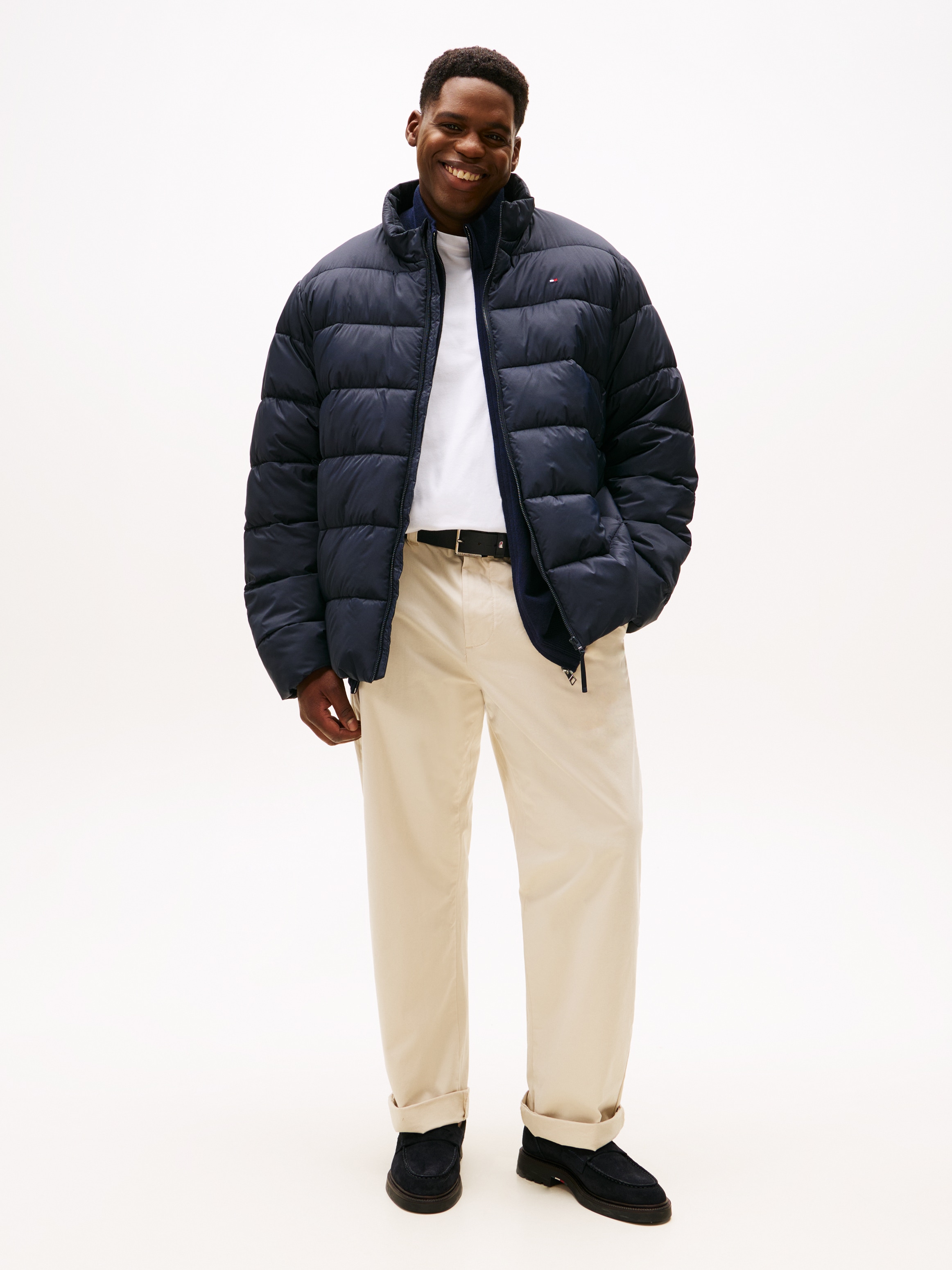 Tommy Hilfiger Big & Tall Steppjacke »STAND COLLAR JACKET« ohne Kapuze Winterjacke, Outdoorjacke, Steppjacke; Grosse Grössen