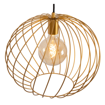 Lucide hanglamp Danza mat goud Ø40 cm
