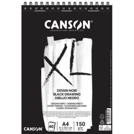 Bloc à croquis et études XL Noir, A3, noir