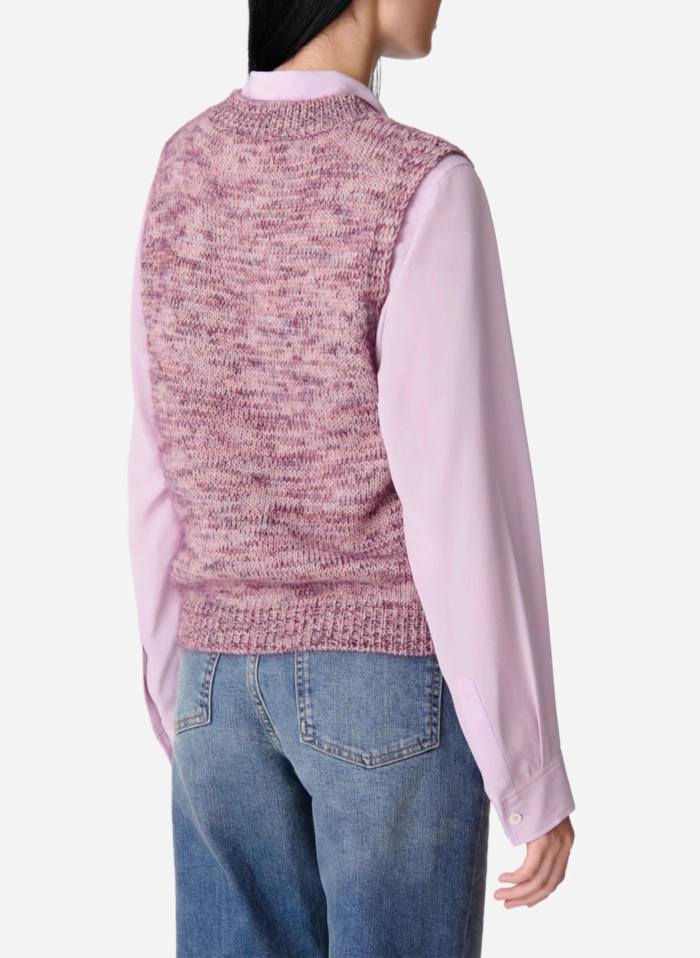 ELOISE - Pull sans manches en laine mélangée| Violet