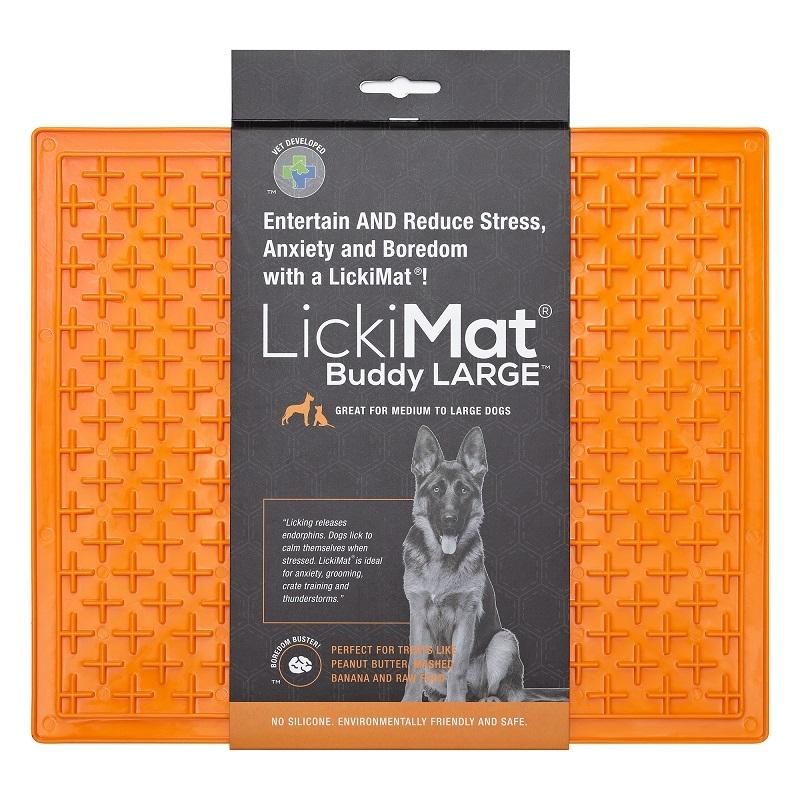 Buddy Schleckmatte Orange - Größe L - LickiMat