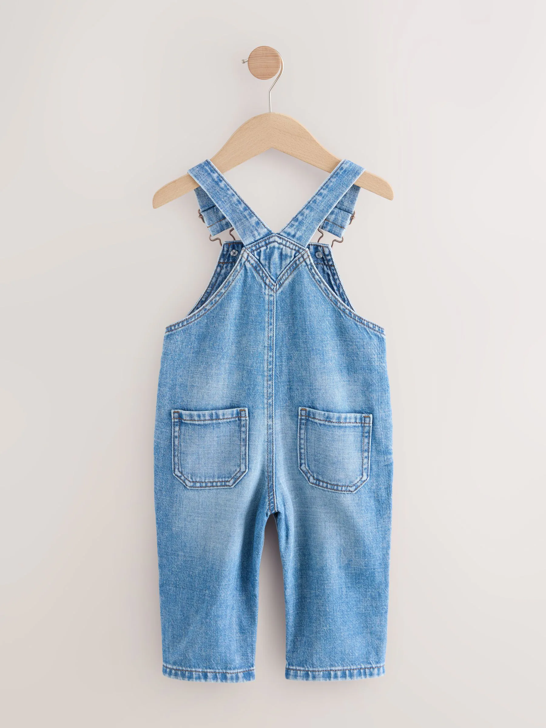 Normaal blauw - Denim tuinbroek (3mnd -7jr)