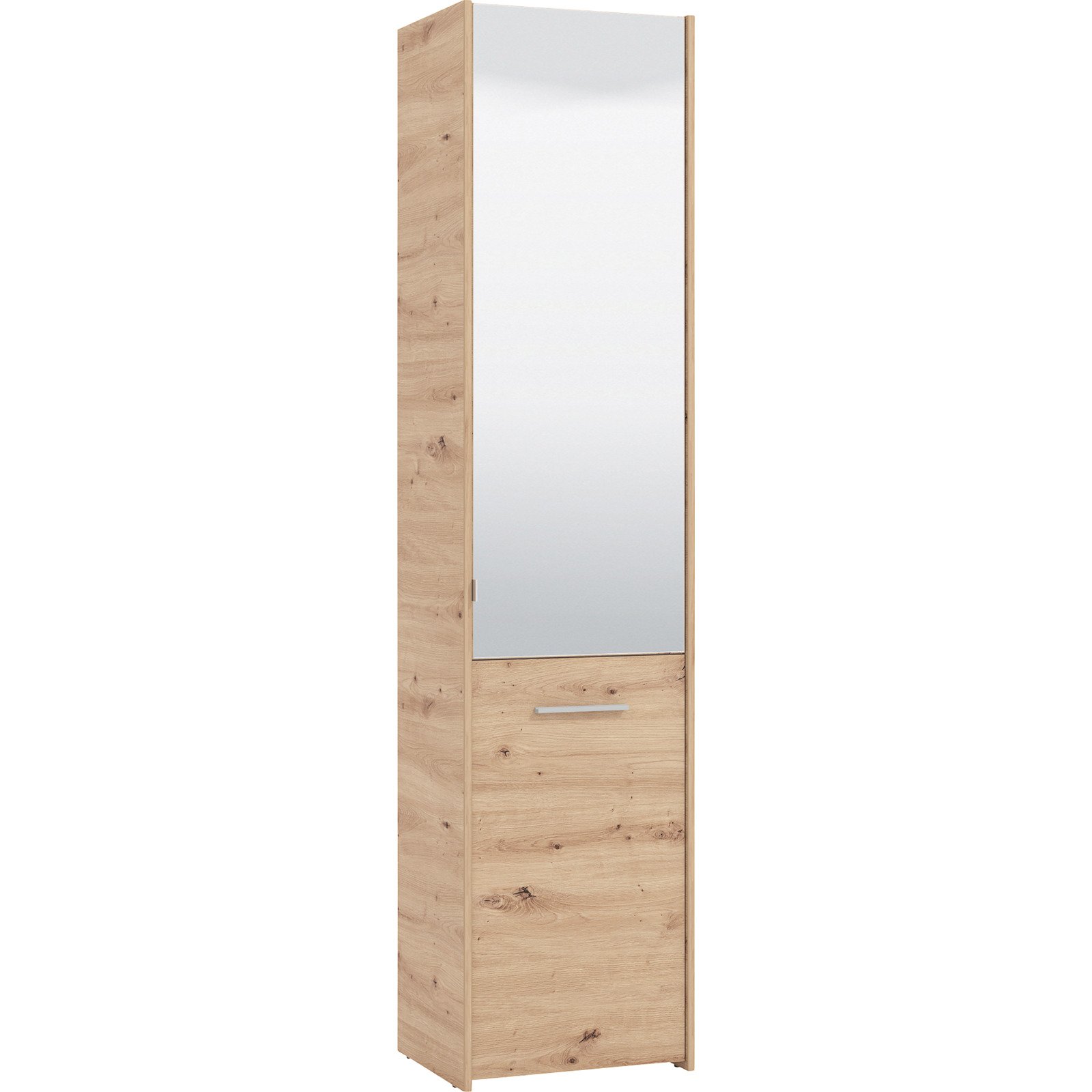 Schuhschrank Menorca Dekor Eiche Artisan 46,5 x 199 x 37,5 cm, mit Spiegel