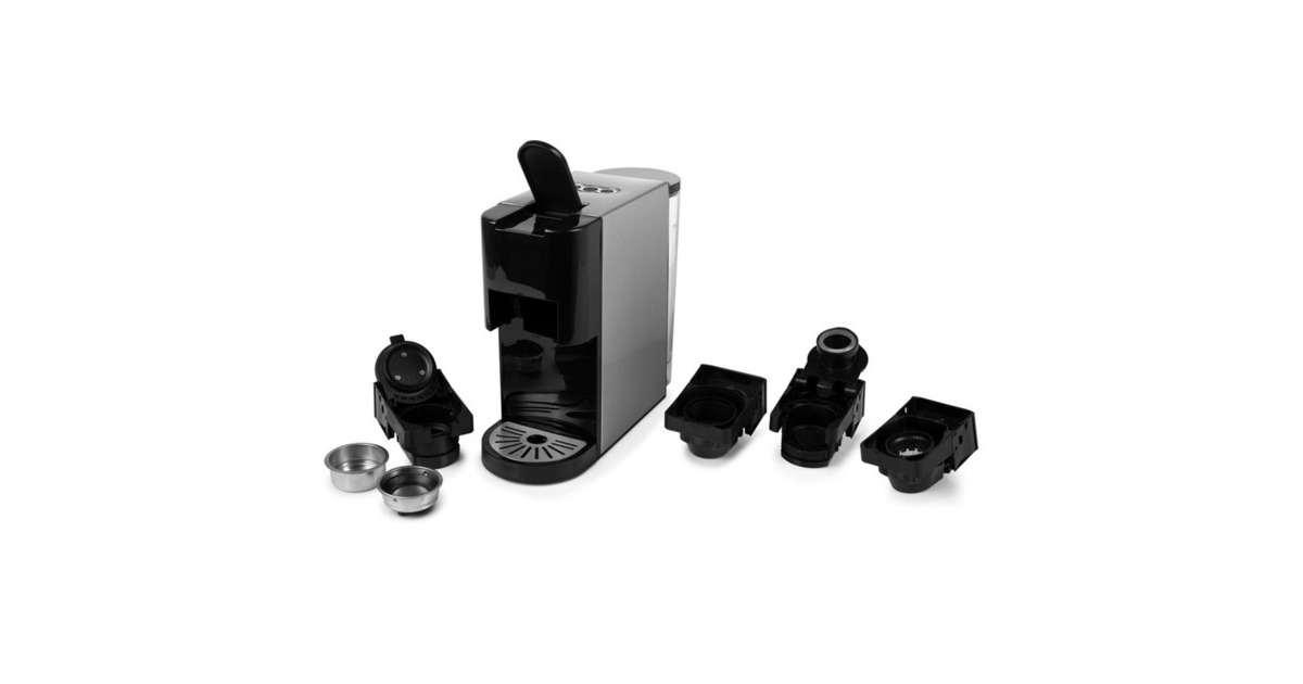 Princess249451 Multi Capsule Coffee Machine 5-in-1 capsule machine  (Zilver, Dolce Gusto | E.S.E. | Nespresso | Lavazza a Modo Mio | Gemalen koffie)