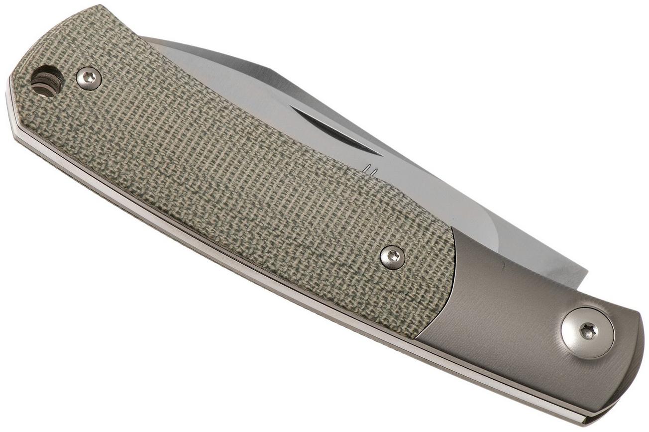 Viper Hug V5992CG Green Canvas Micarta zakmes, Sacha Thiel design