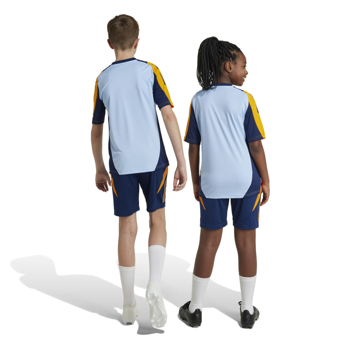 Adidas Real Madrid Trainingsbroekje 2024-2025 Kids Donkerblauw Oranje Lichtblauw