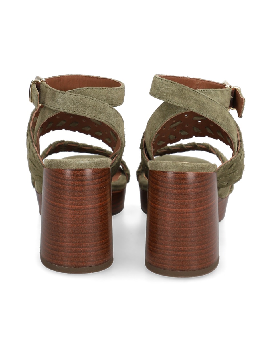 Veloursleder Sandale