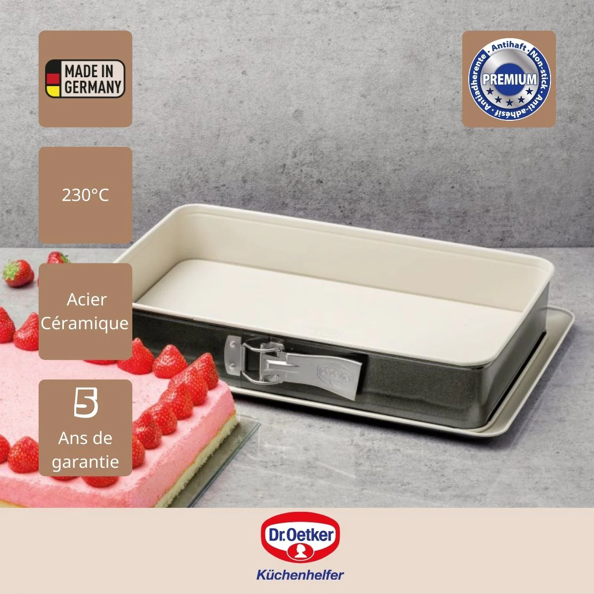 Moule à charnière rectangulaire 38 x 25 cm Back-Trend Dr. Oetker