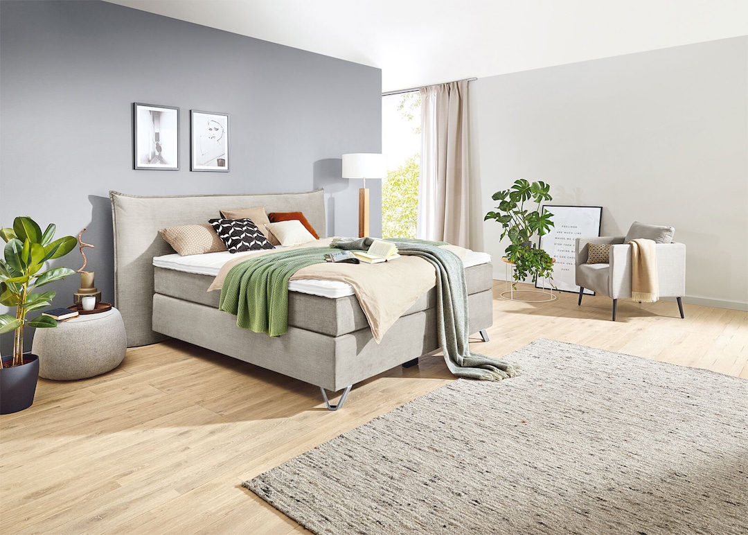 Ole Gunderson Boxspringbett FENSON OSLO NV 180 x 200 cm beige