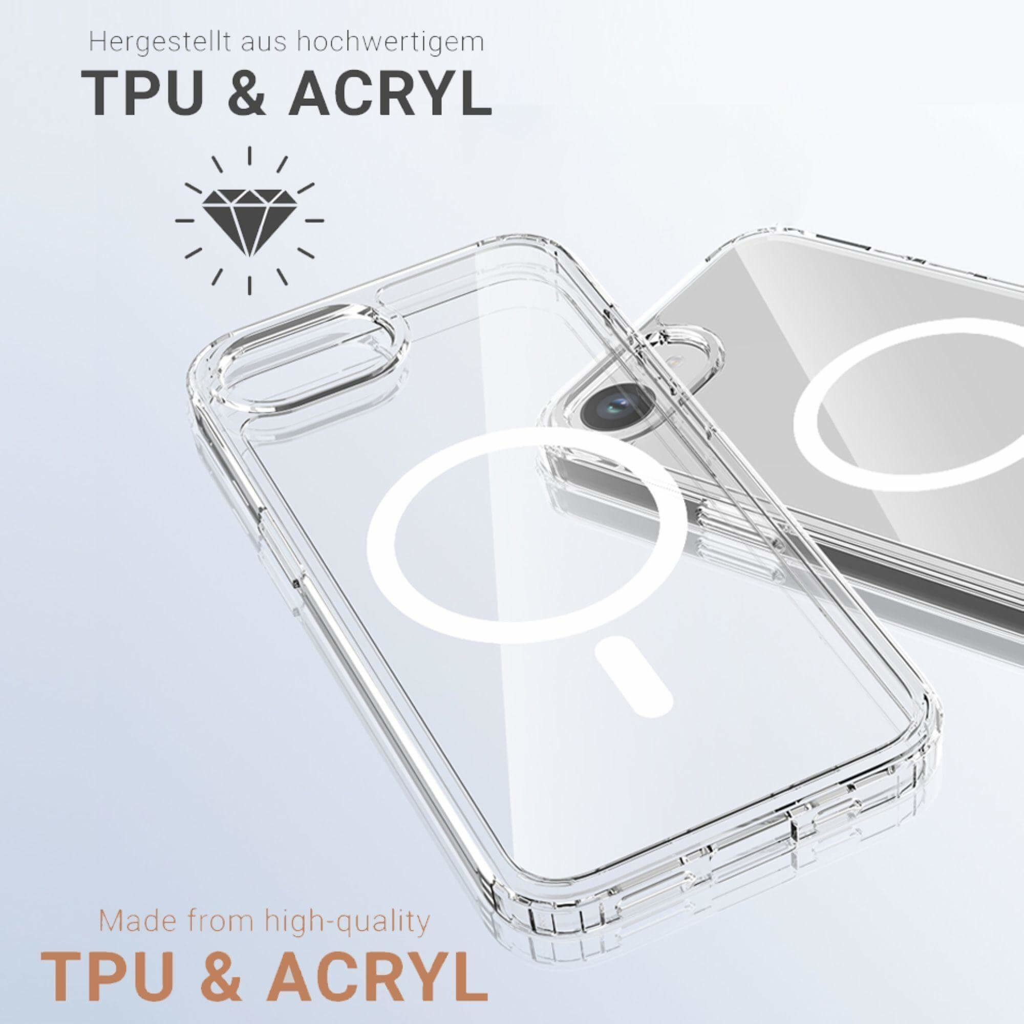 iPhone 16e MagSafe Hybrid Hülle TPU Bumper   Acryl Rückseite Pankow (11112) - Transparent