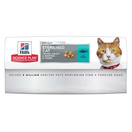 Croquettes chat adulte stérilisé au thon - 3 kg
