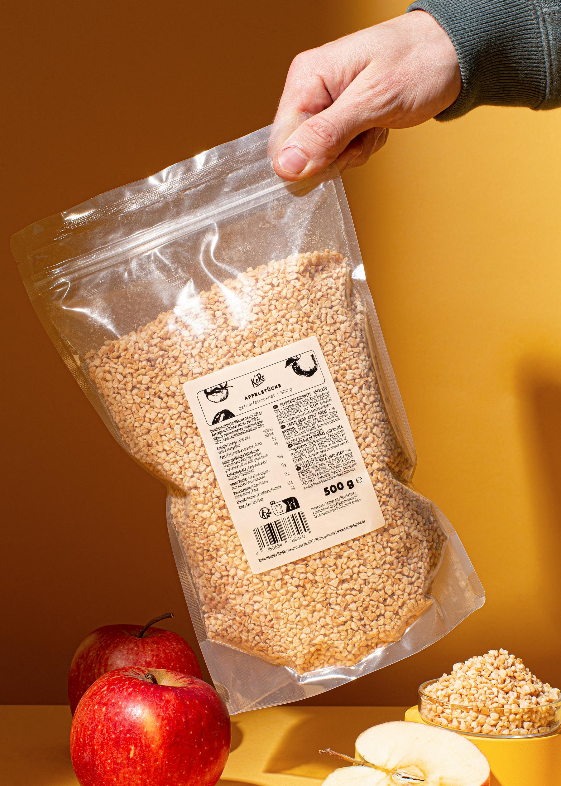 Gefriergetrocknete Apfelstücke 500 g