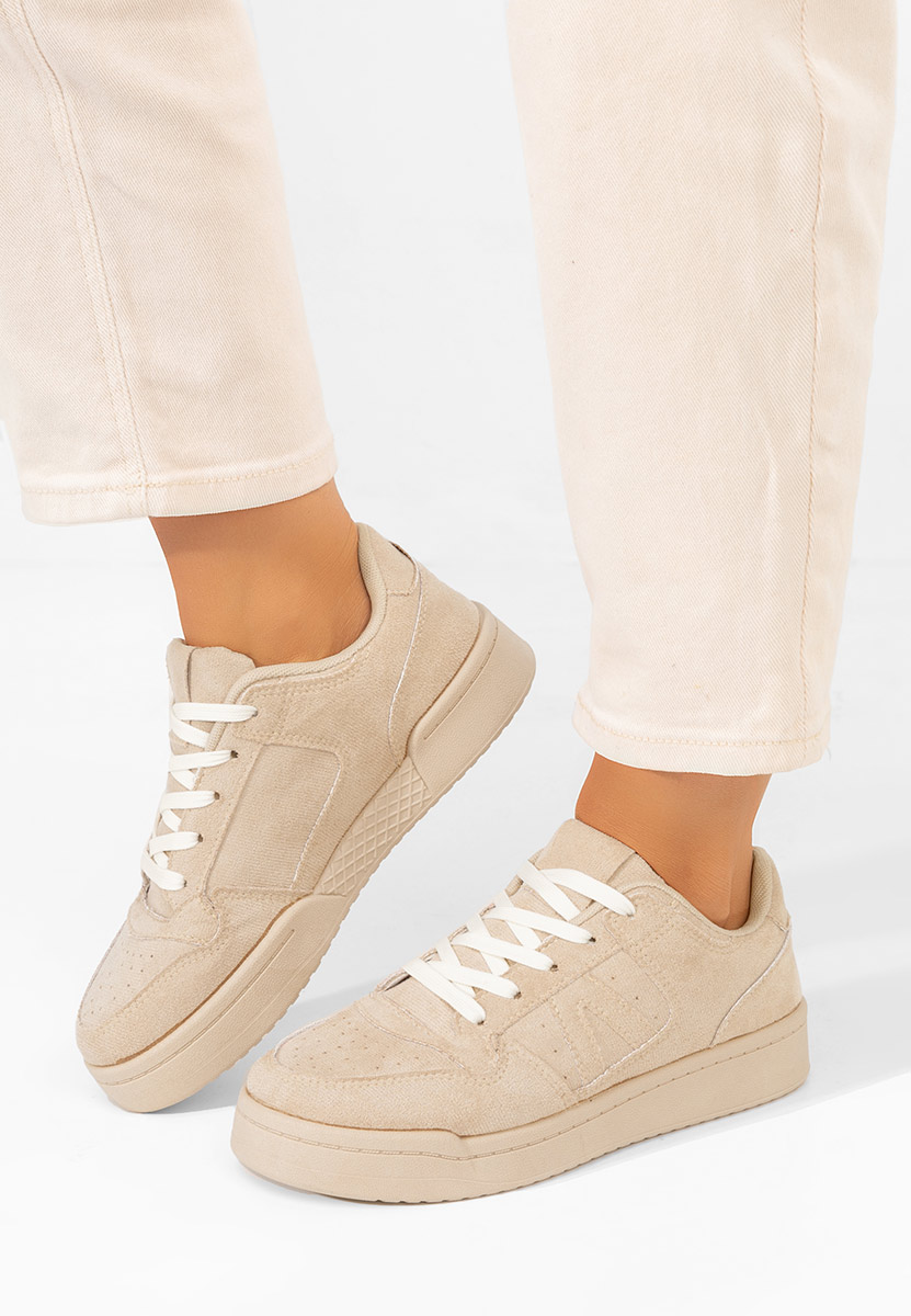 Baskets pour femme beige Zalira