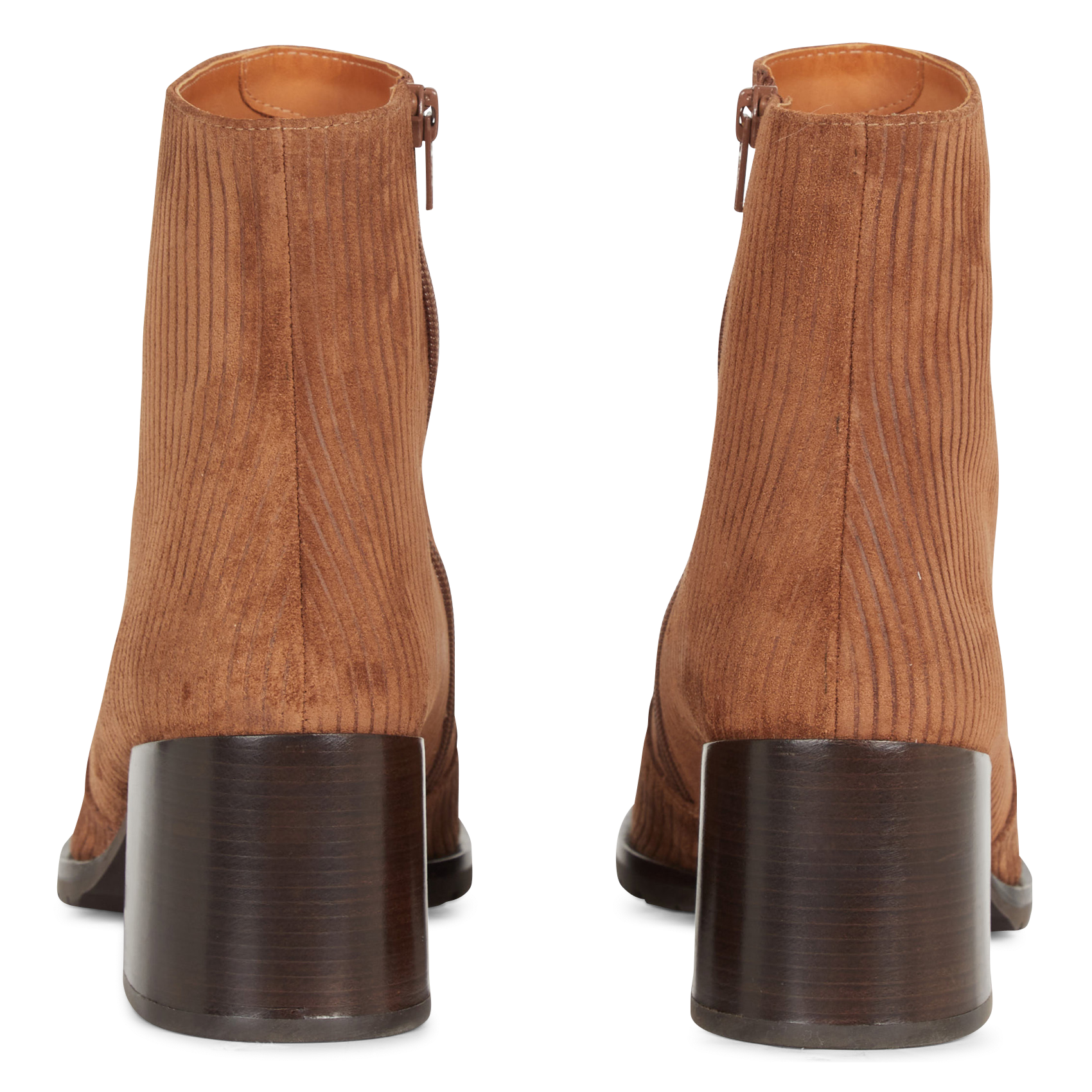 NARINA - Bottines en cuir velours| Rouge