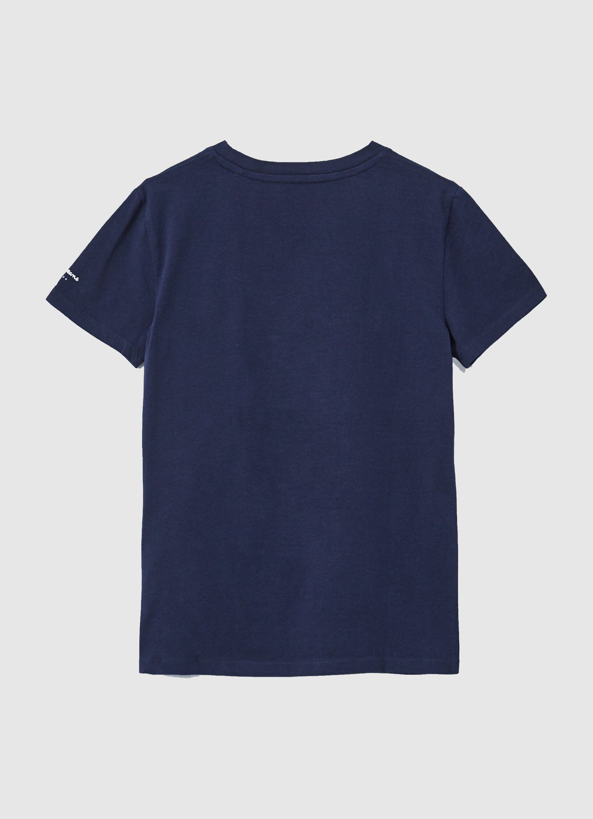 Camiseta de algodão com logotipo da bandeira - azul Dulwich