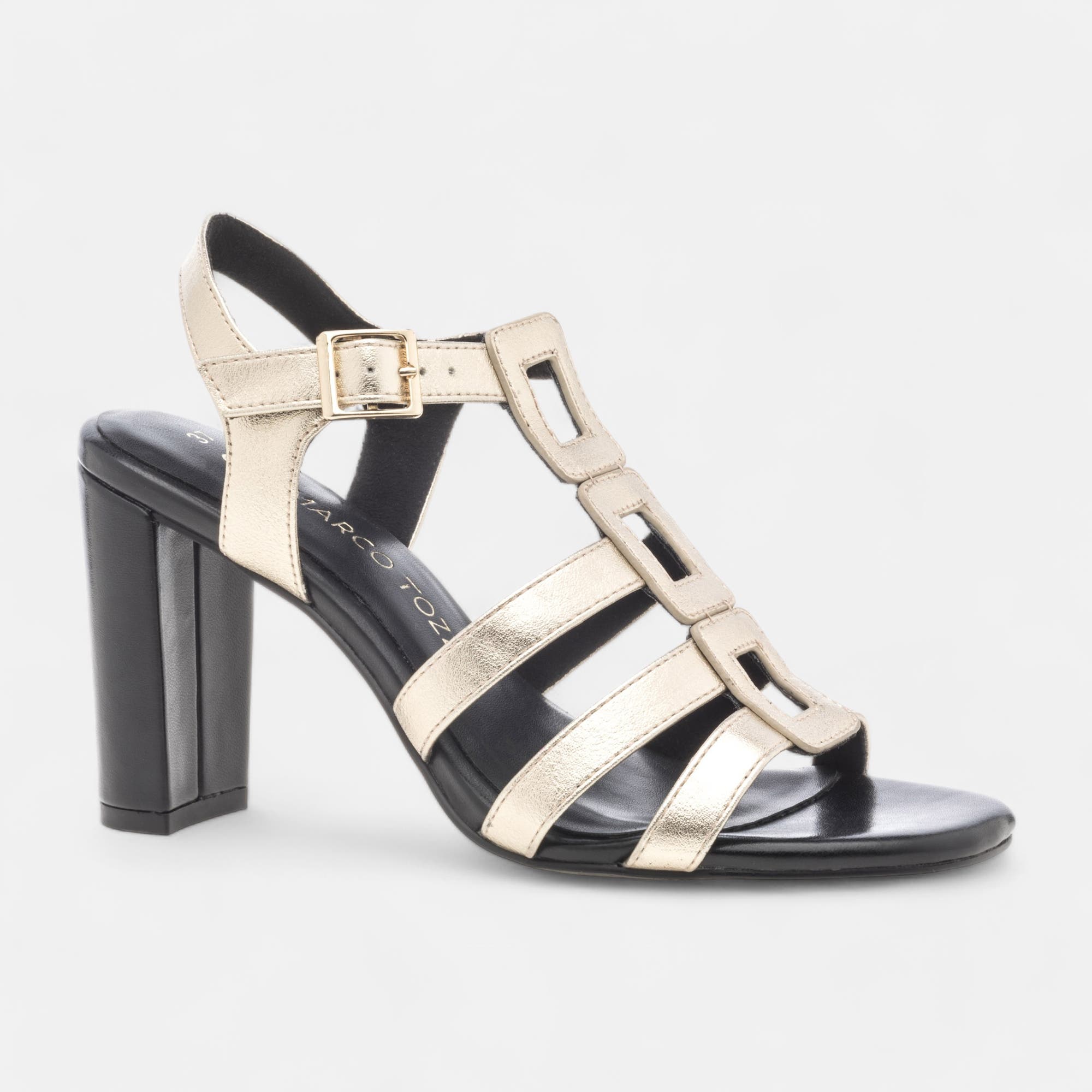 Nu-pieds à talon Femme or