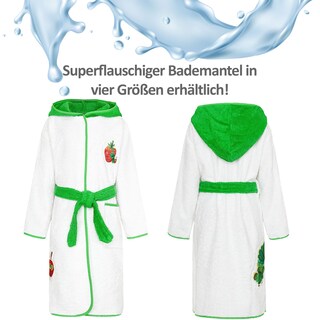 Smithy Bademantel RAUPE NIMMERSATT 128 weiß