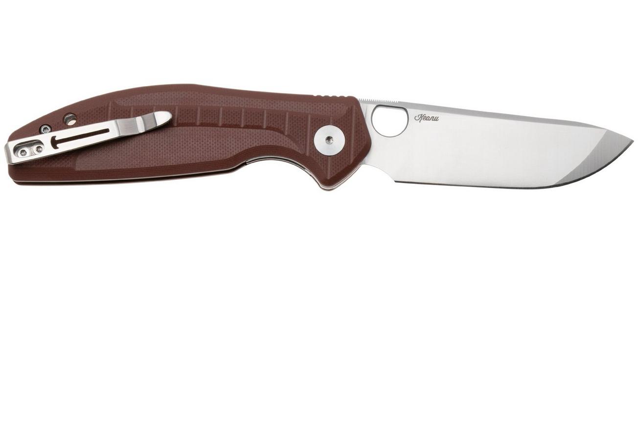 Bestechman Angry Owl BMK12D-1 Satin D2, Brown G10, zakmes