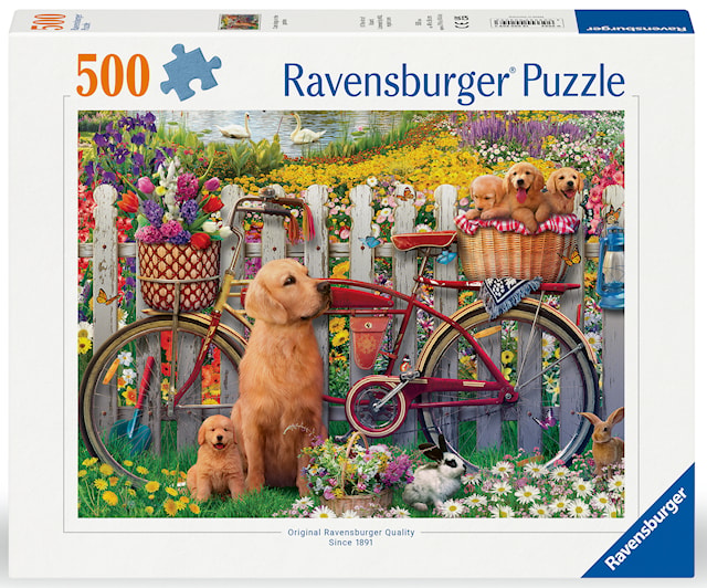 Søt hund i hagen Puslespill 500 brikker, Ravensburger