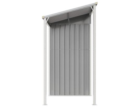 VIDAXL - Abri de jardin avec toit prolongé gris clair 277x110,5x181 c...