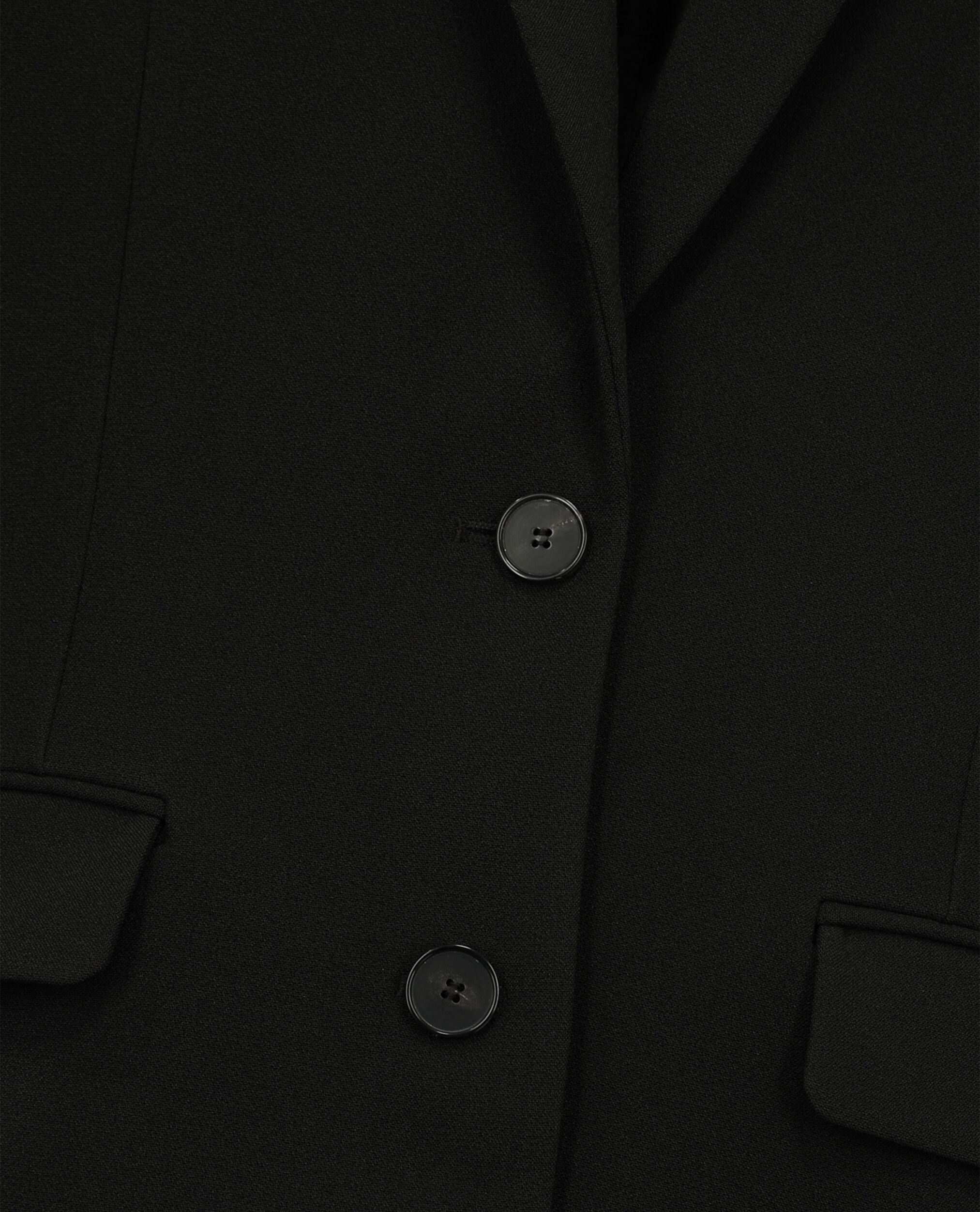 Veste tailleur noire en crêpe