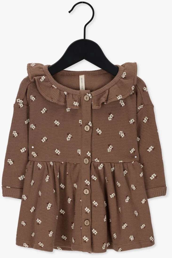 QUINCY MAE bruine quincy mae  waffle button dress