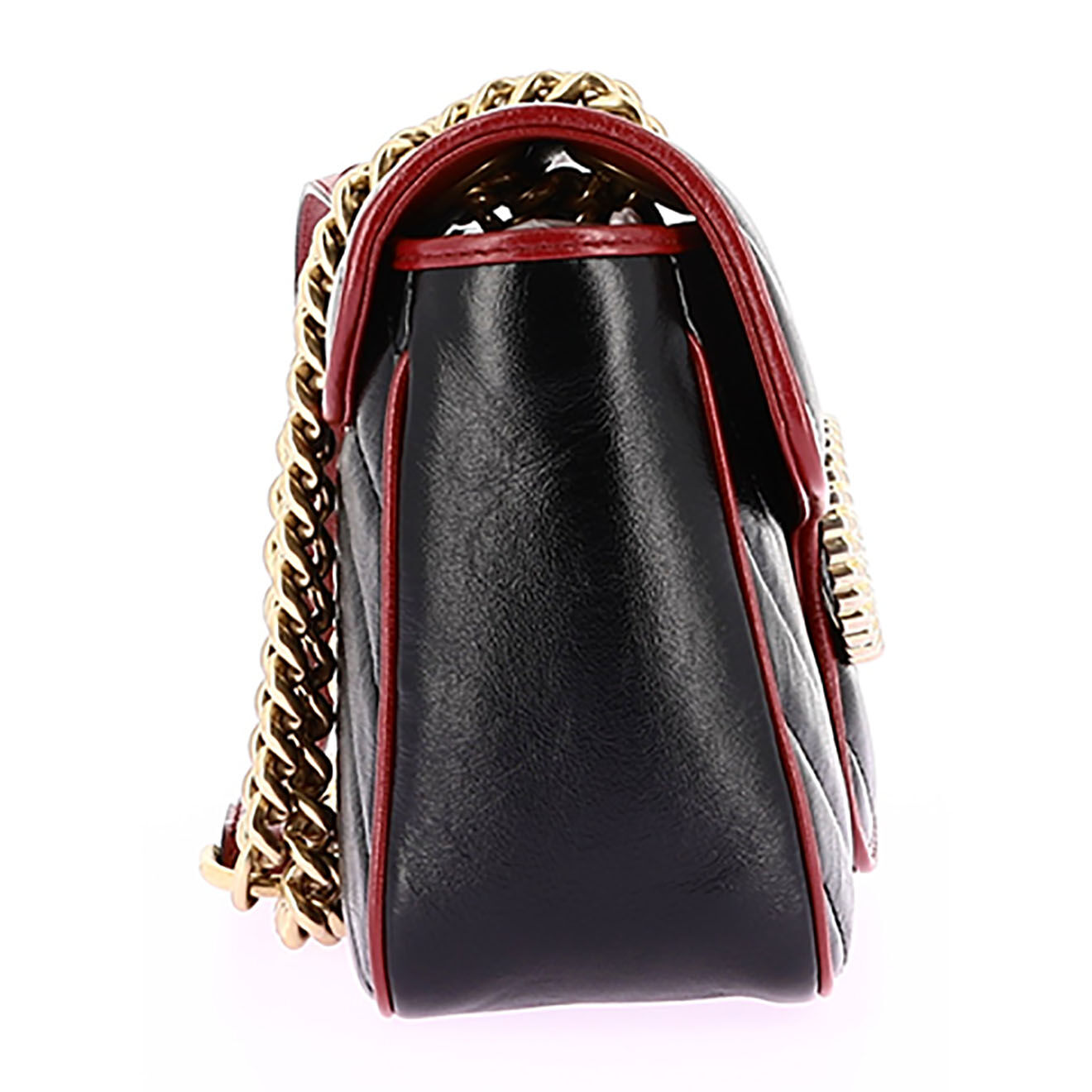 Gucci Sac bandoulière en Cuir Marmont noir - Neuf sans étiquette - L.25 cm