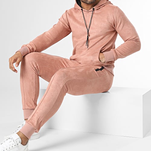 Ensemble De Survetement Suédine TX658 Rose