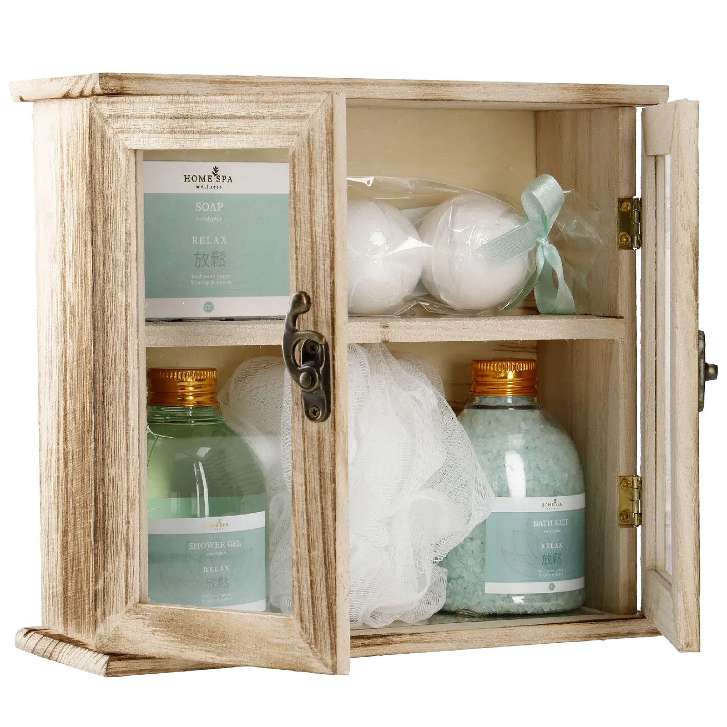 Badeset Schrank, Home Spa/mint