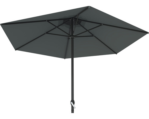 Nancy Soluna middenstokparasol, Ø 250 cm, polyester (PES), donkergrijs
