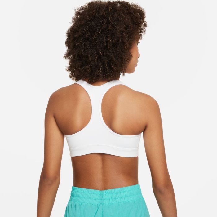Nike Junior BH Dri-FIT Swoosh Sports Bra Hvid