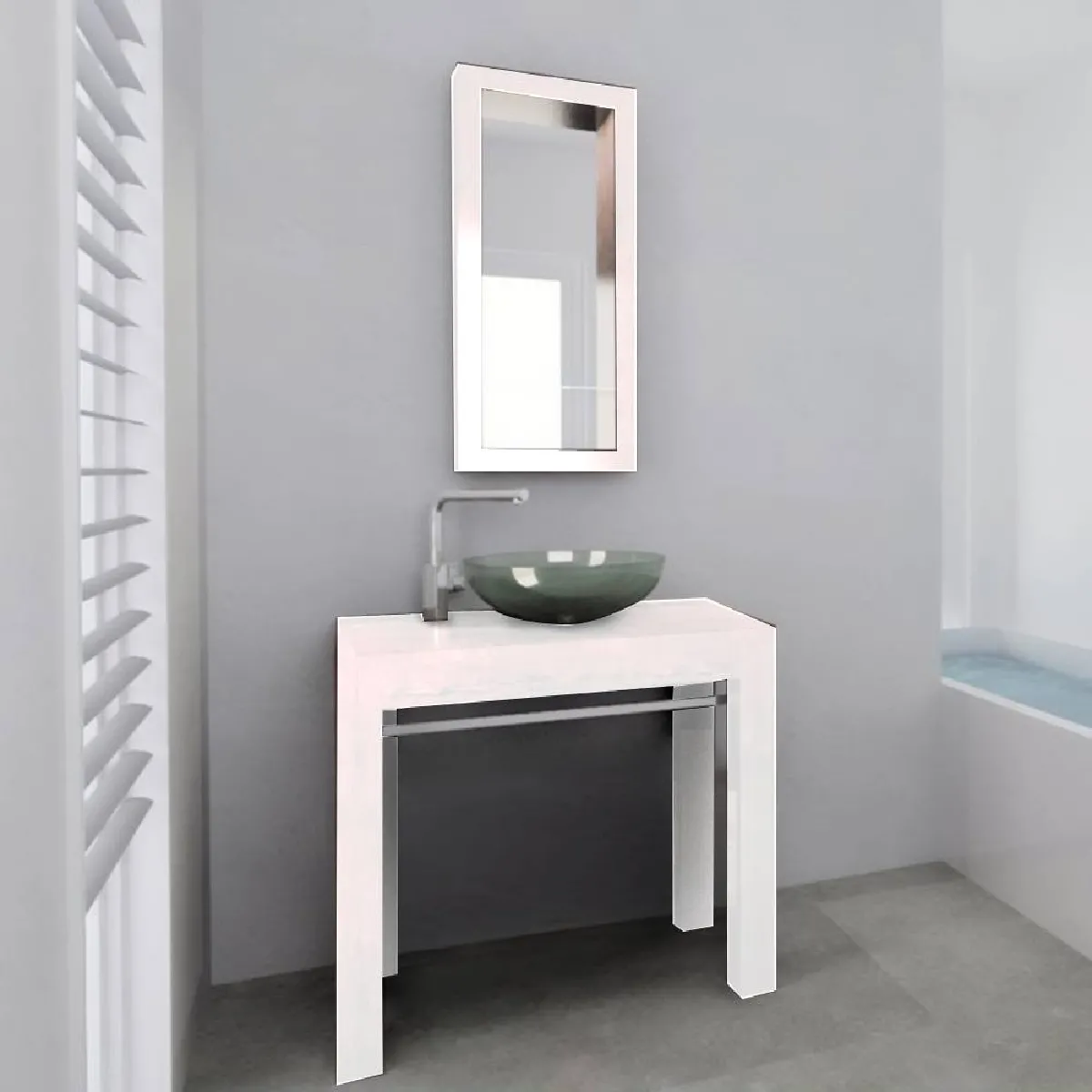 CEDAM Ensemble meuble salle de bain blanc