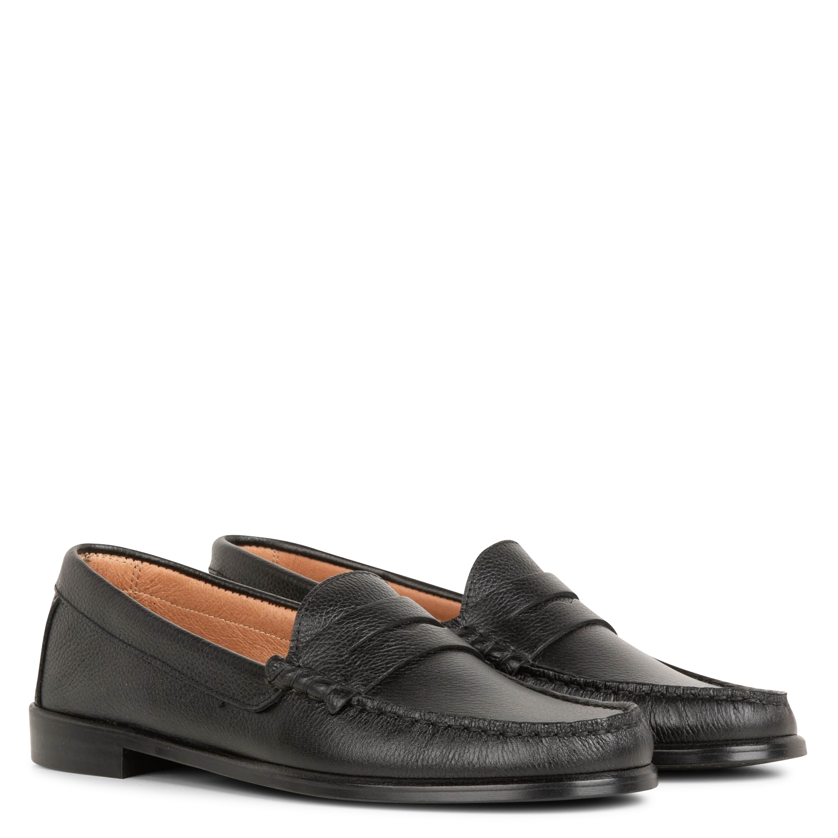 DRISS - Mocassins en cuir/ MASQUE RETOUR MARQUE | Noir