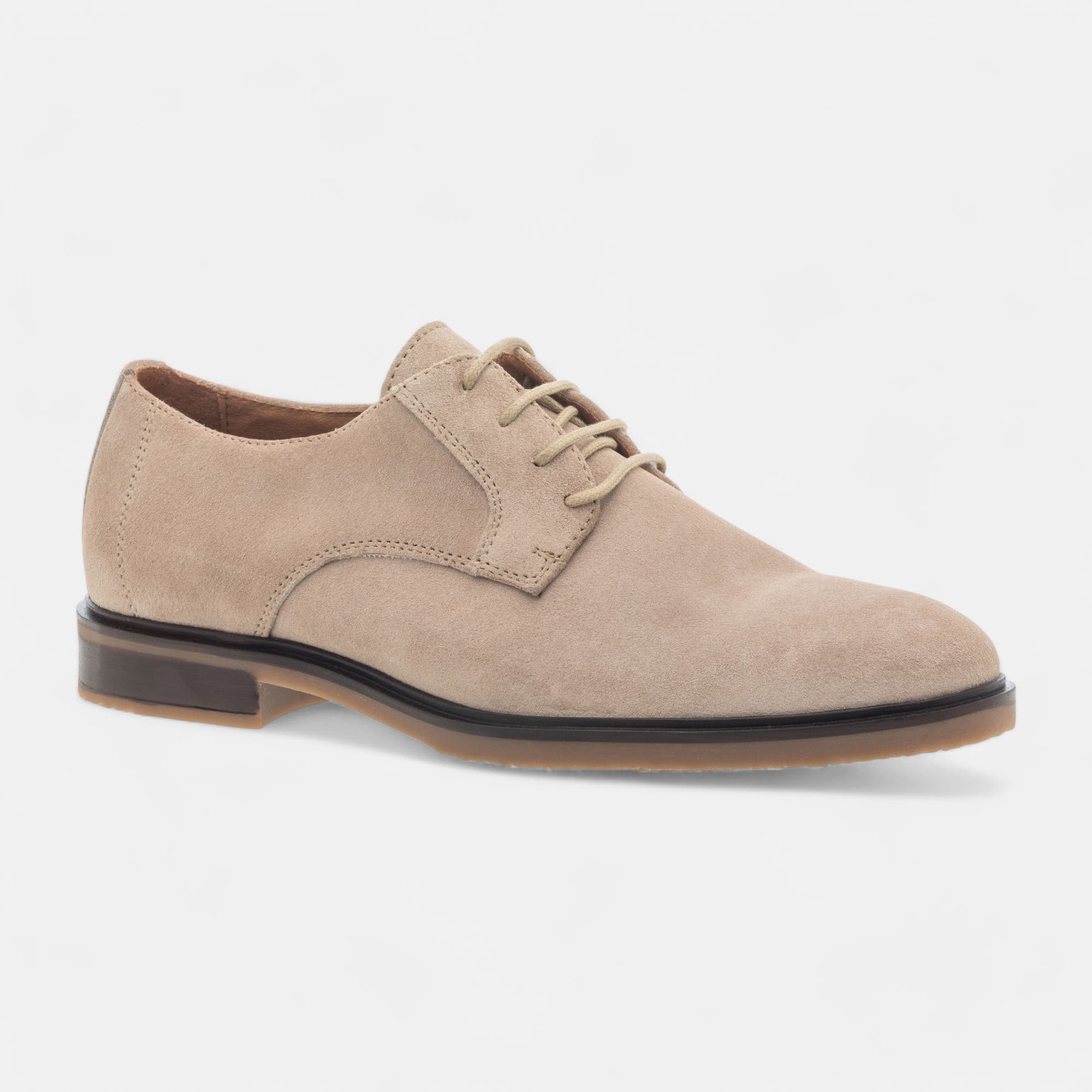 Derbies Homme en cuir taupe