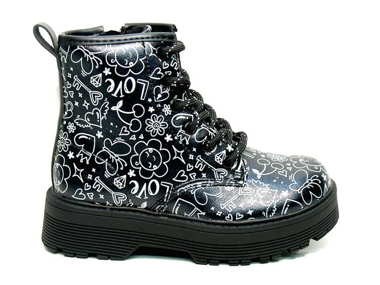Skechers 303408L Gravlen Hi - Doodle Zwart
