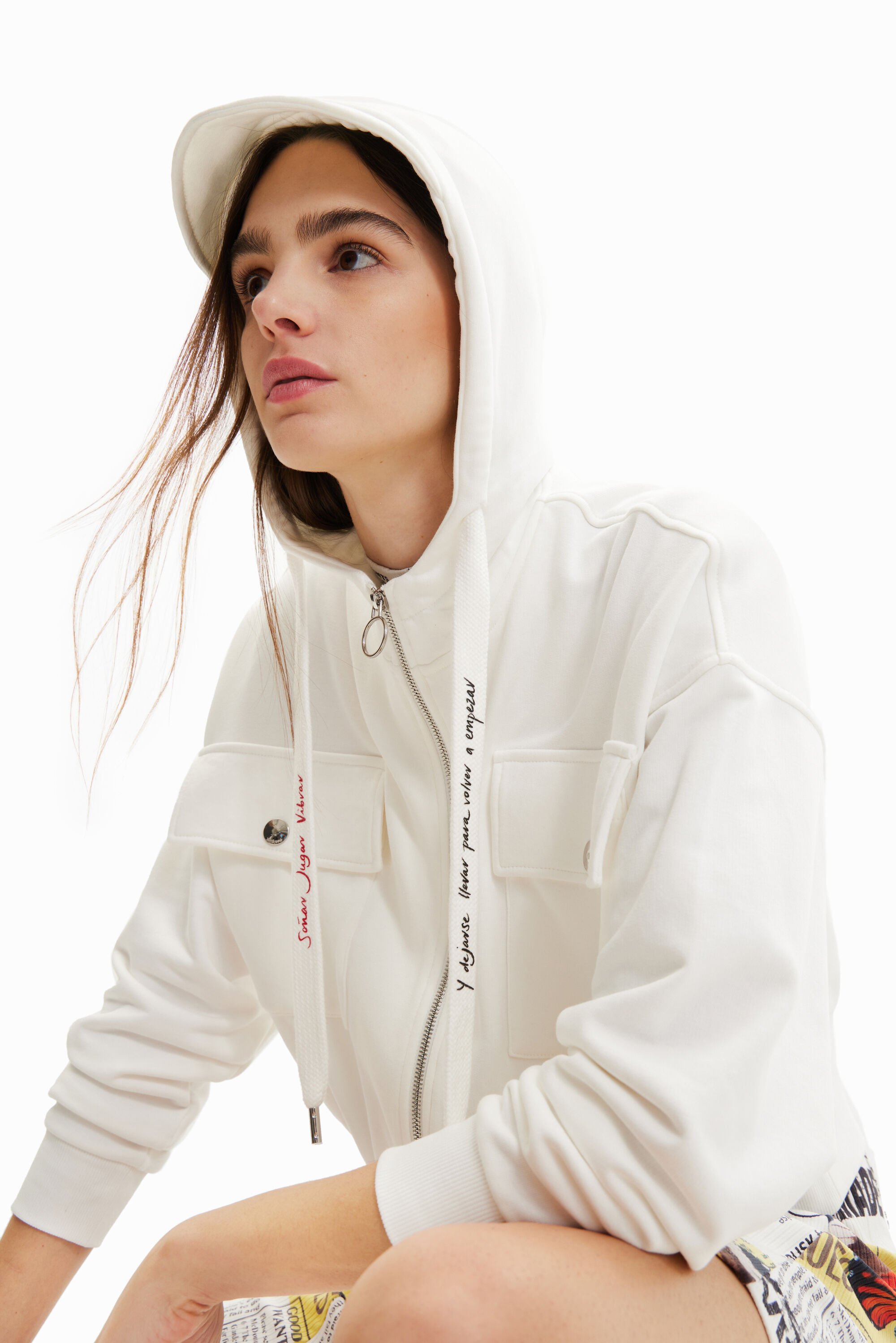 Sweat-shirt oversize poches