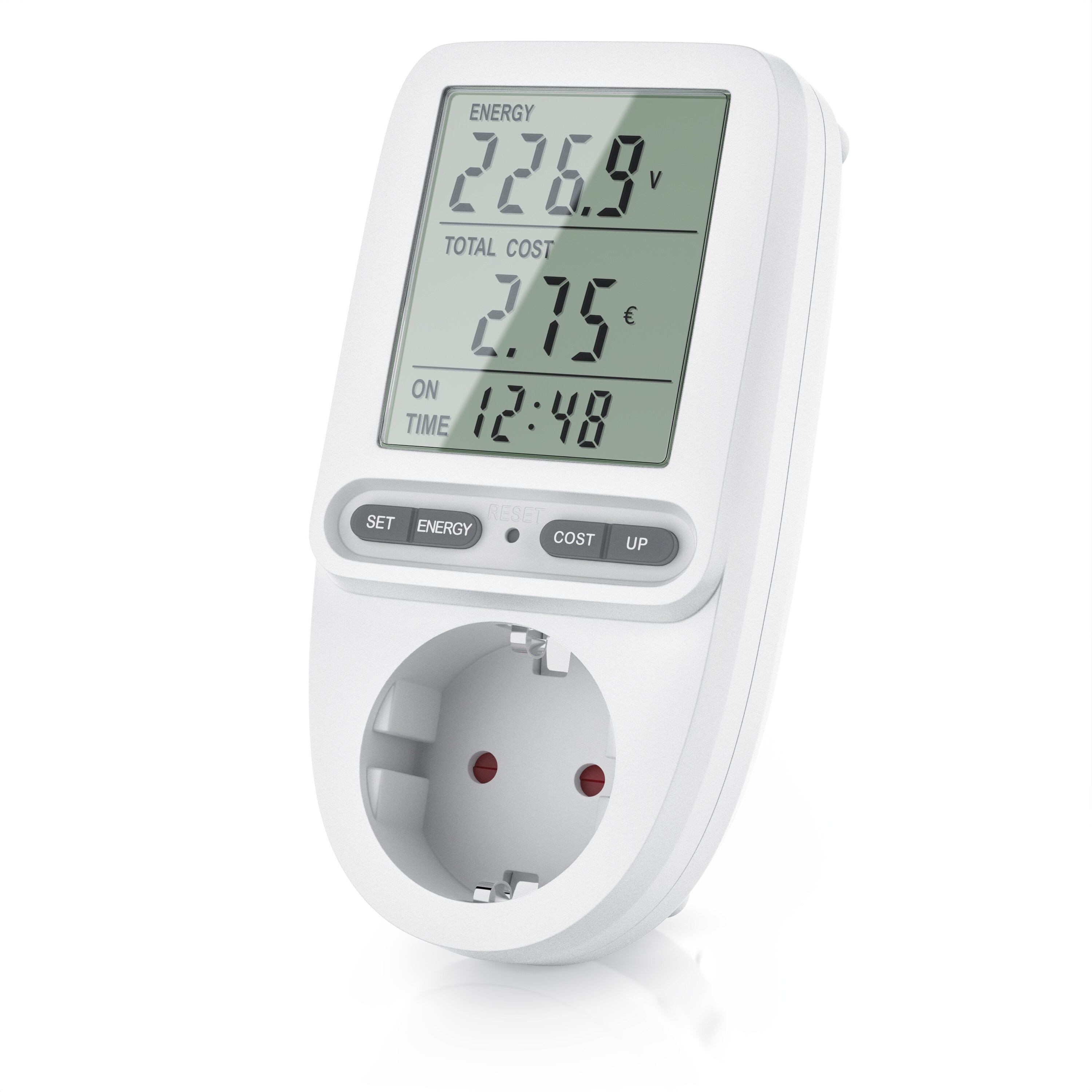 BEARWARE Energiekostenmessgerät Stromkostenmessgerät, max. 3680 W, Strommesser, Stromverbrauchszähler