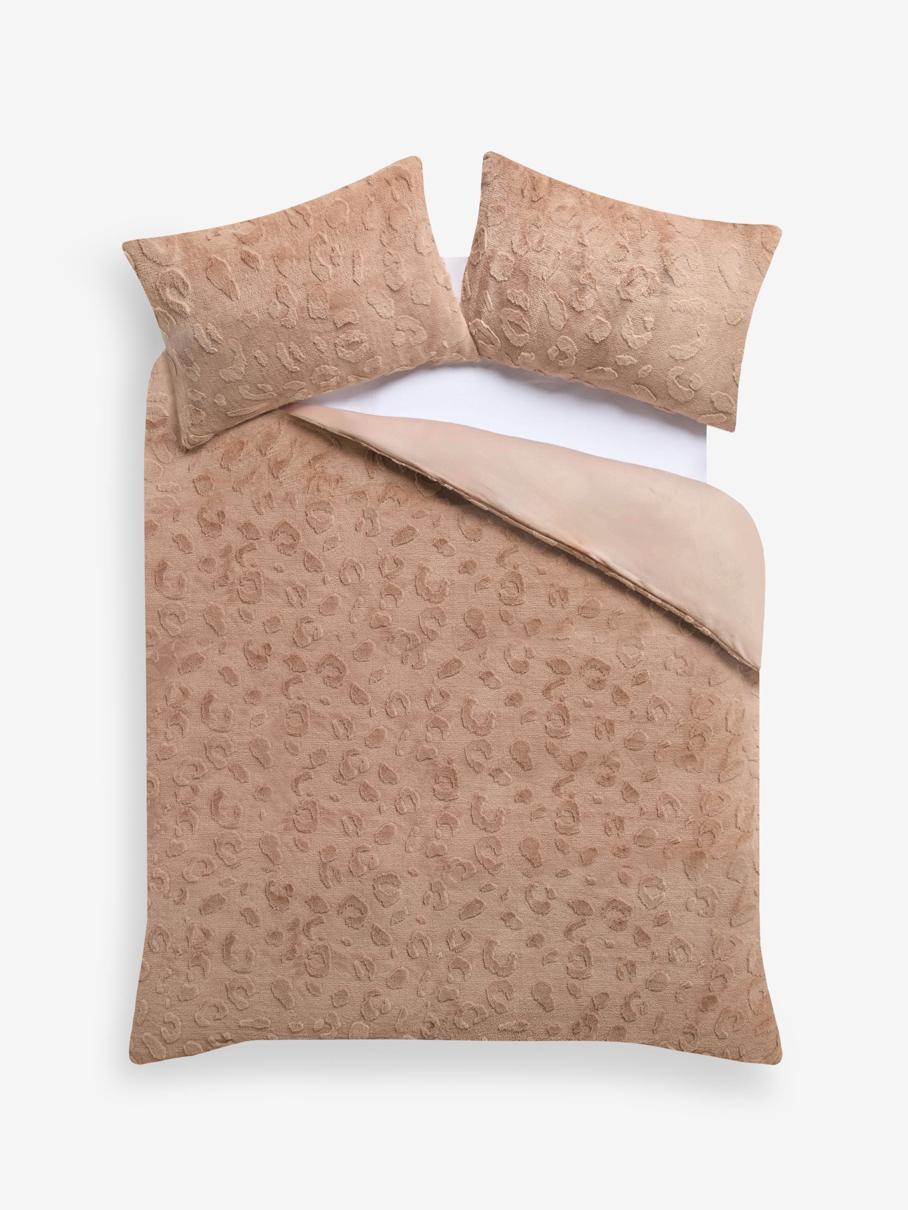 Faux Carved Fur Animal Duvet Cover and Pillowcase Set