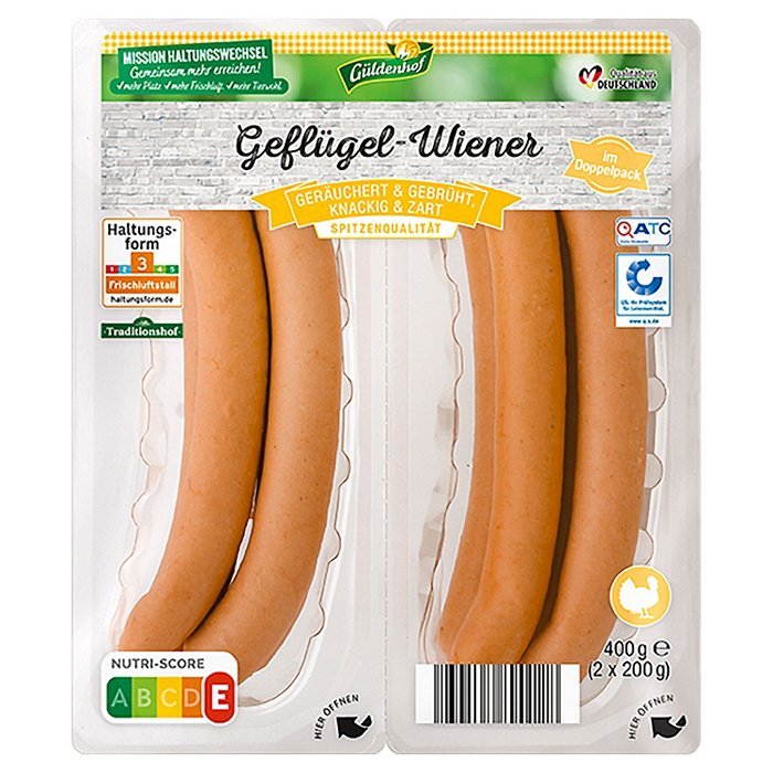 GÜLDENHOF Geflügel-Wiener 400 g