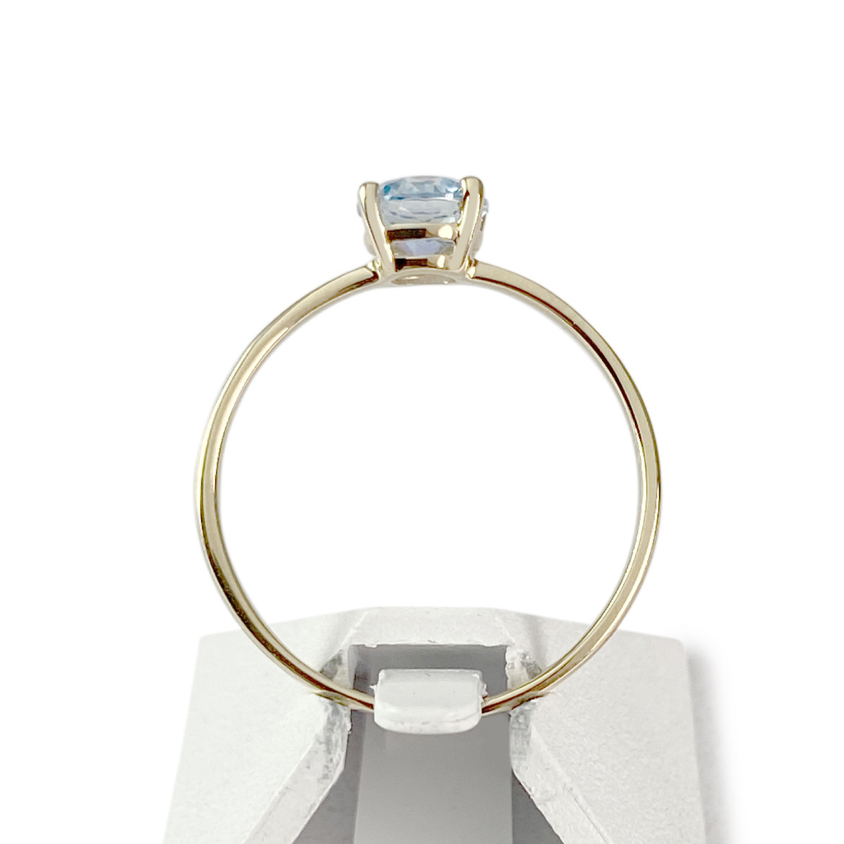 Bague d'occasion or 750 jaune pierre imitation