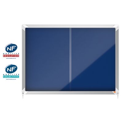 Nobo - Vitrine intérieure 8 A4 (924 x 668 mm) - cadre bleu